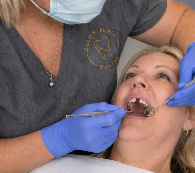 patient with tooth removed